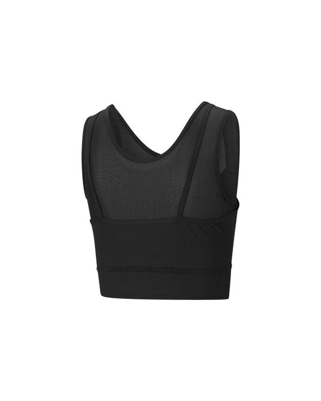 PUMA Gray (Wmns) Studio Layered Crop Top