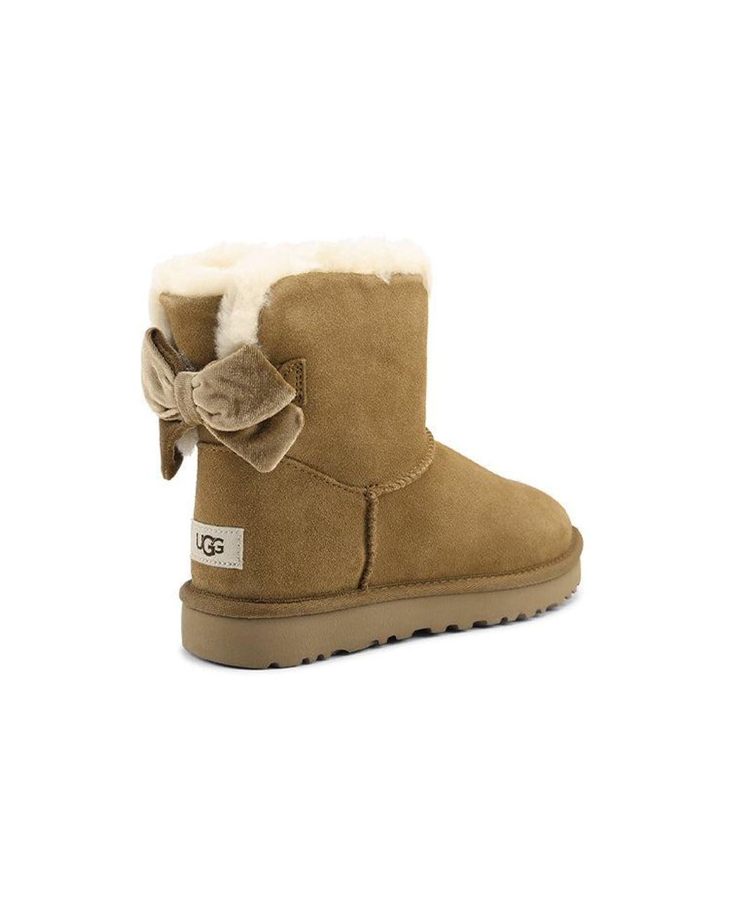 Ugg Brown (Wmns) Mini Bailey Bow Velvet Ribbon 2.0