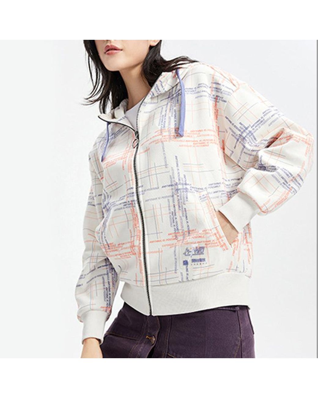 Li-ning Metallic Alphabet Printing Frost Jacket for men
