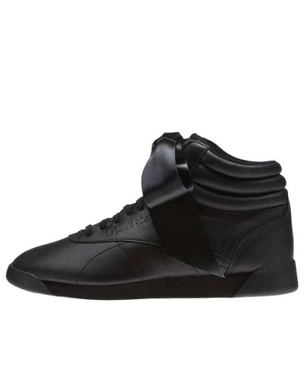Reebok Black (Wmns) Freestyle Hi Satin Bow