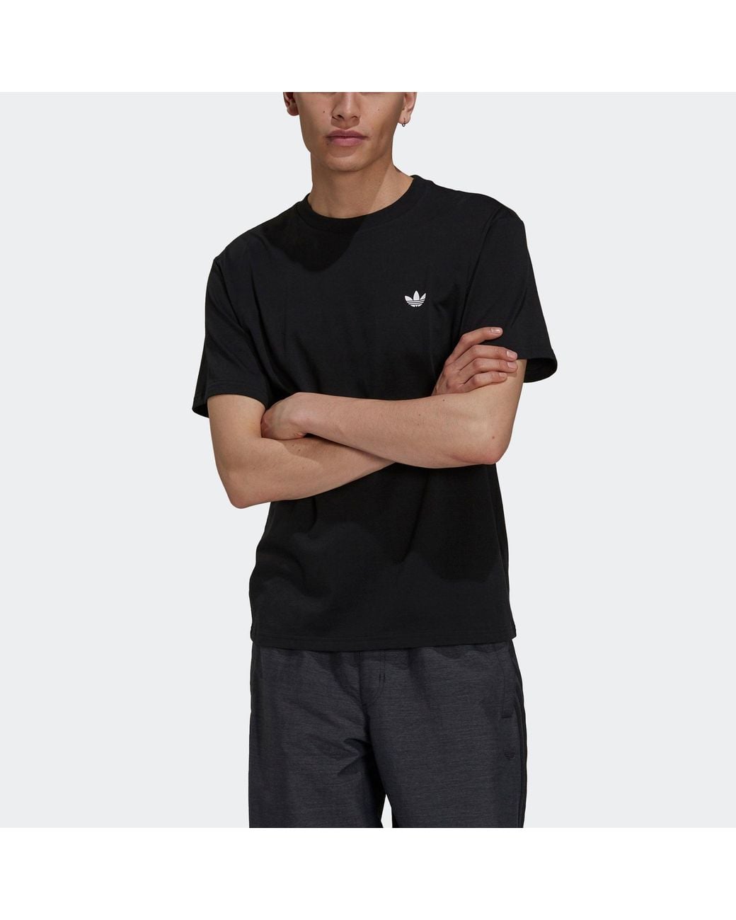 Adidas Black Originals Skateboarding 4.0 Logo Ss Tee