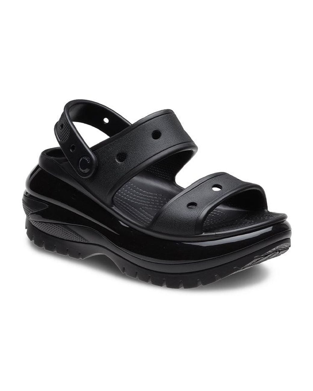 CROCSTM Black Mega Crush Sandal for men