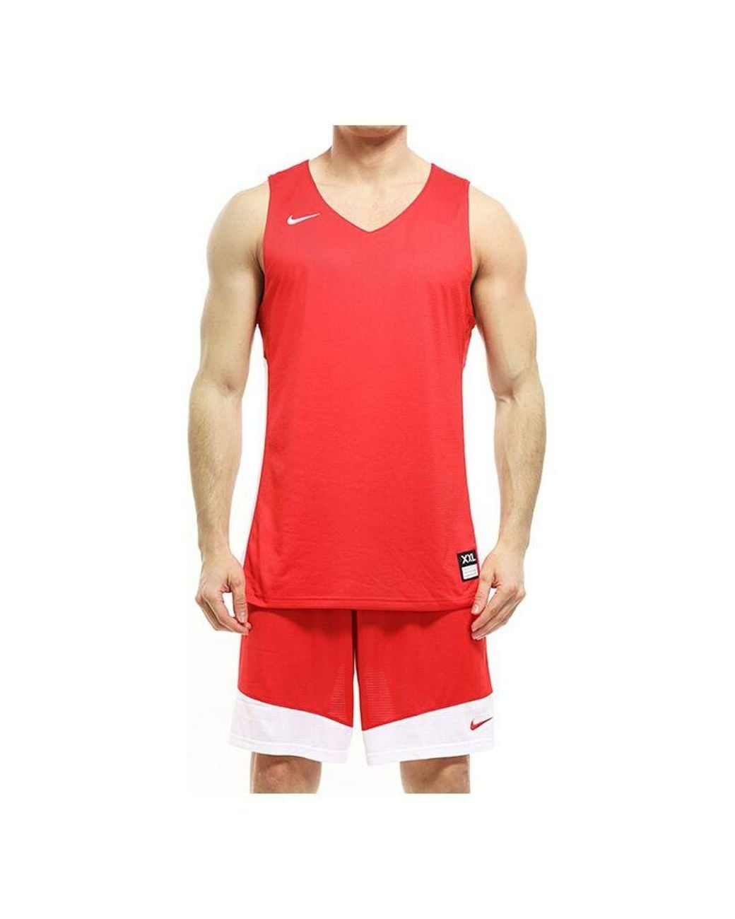 Nike Red Sports Training Breathable Shorts Splicing for men