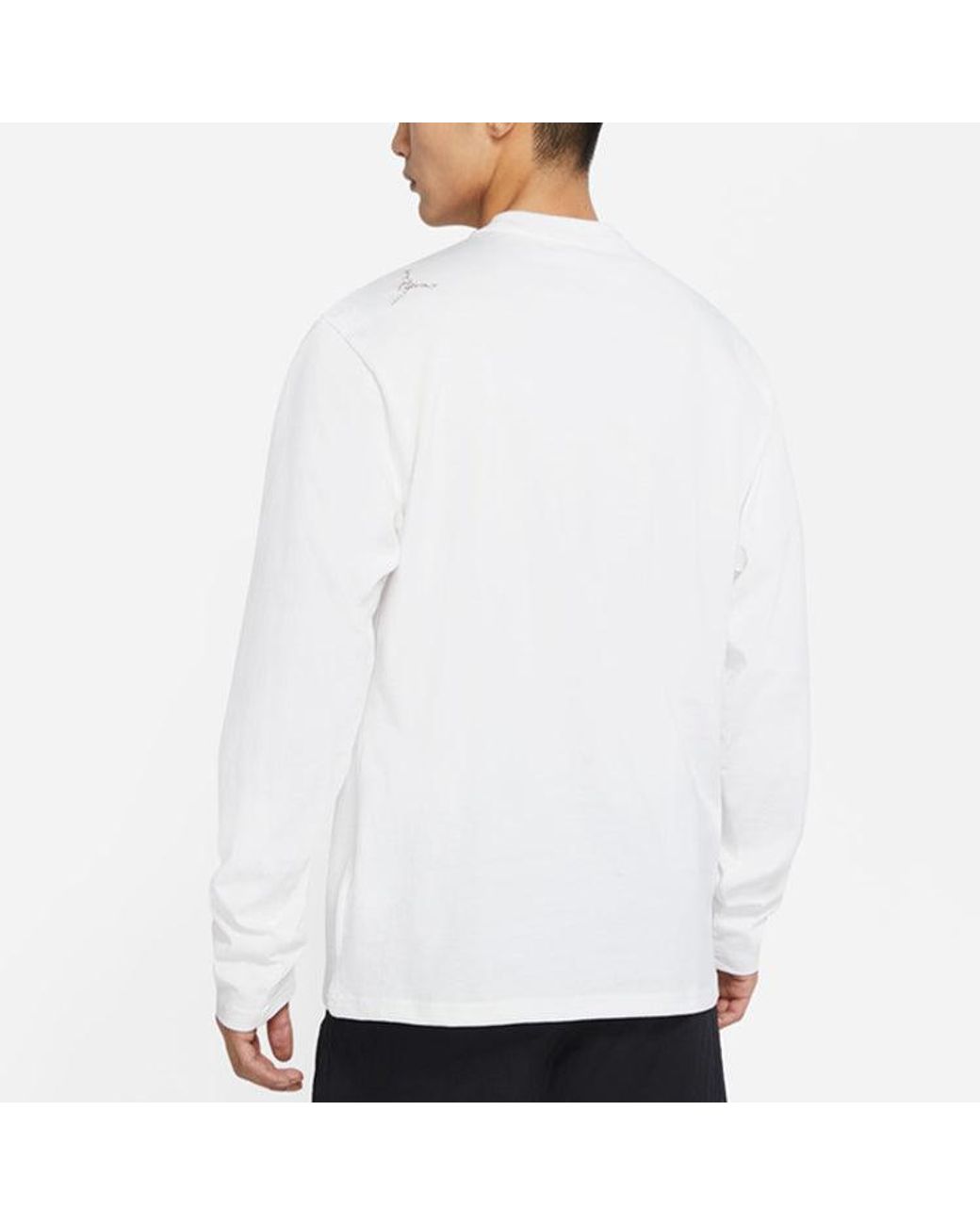 Nike White Splicing Pocket Reflective Printing Round Neck Pullover T-Shirt for men
