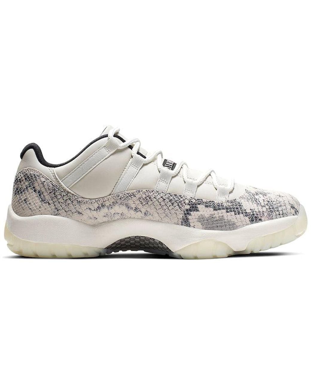 Nike White 11 Retro Low 'Light Bone Snakeskin' for men