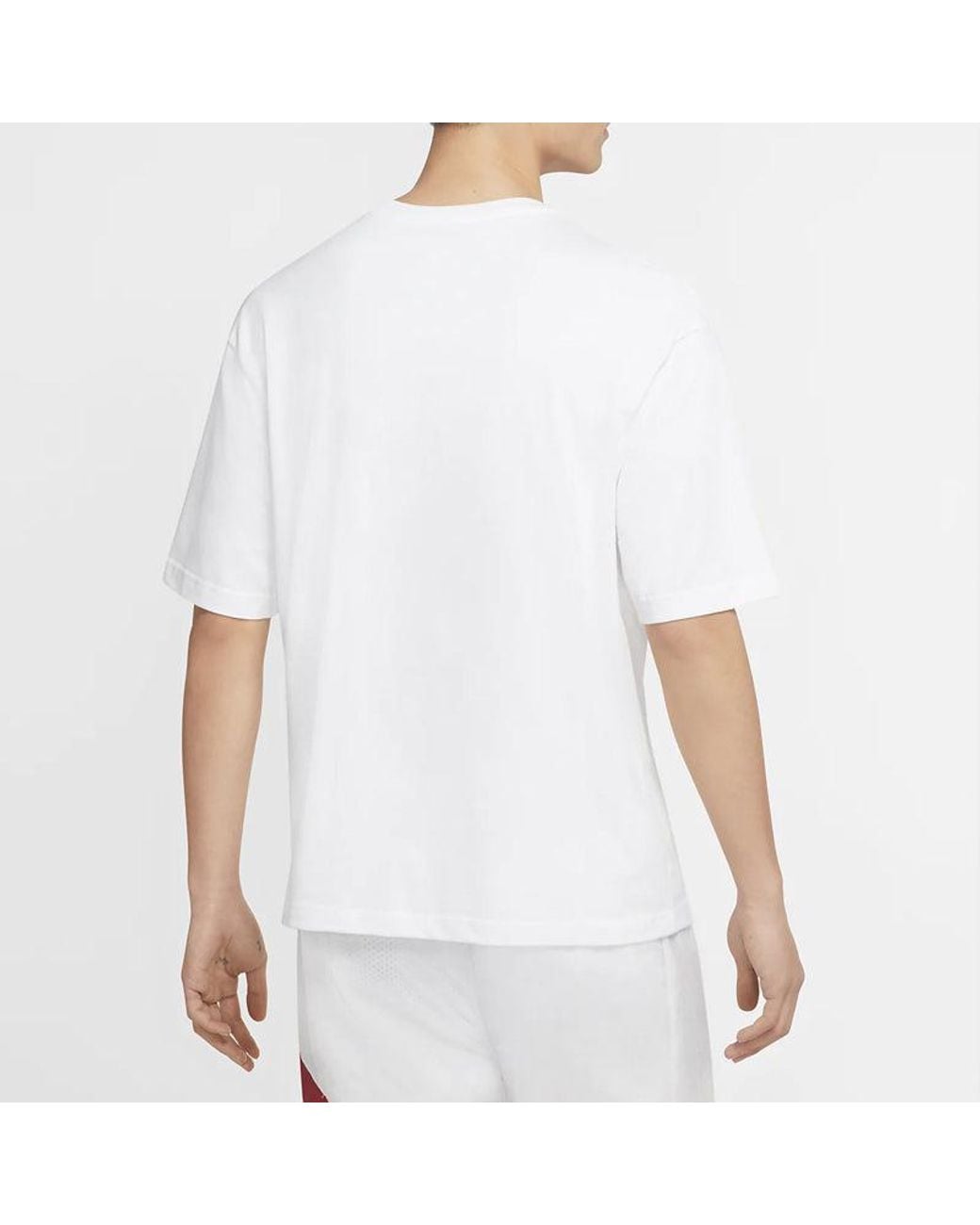Nike White Remastered Logo Embroidered Round Neck Short Sleeve for men