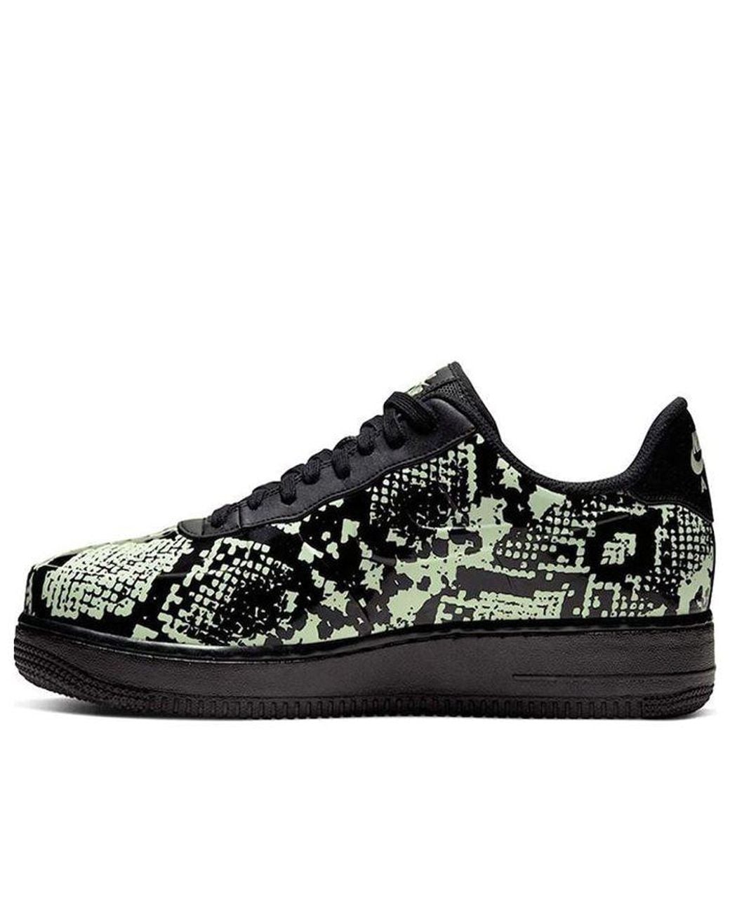 Nike Black Air Force 1 Foamposite Pro Cup 'Glow Snakeskin' for men