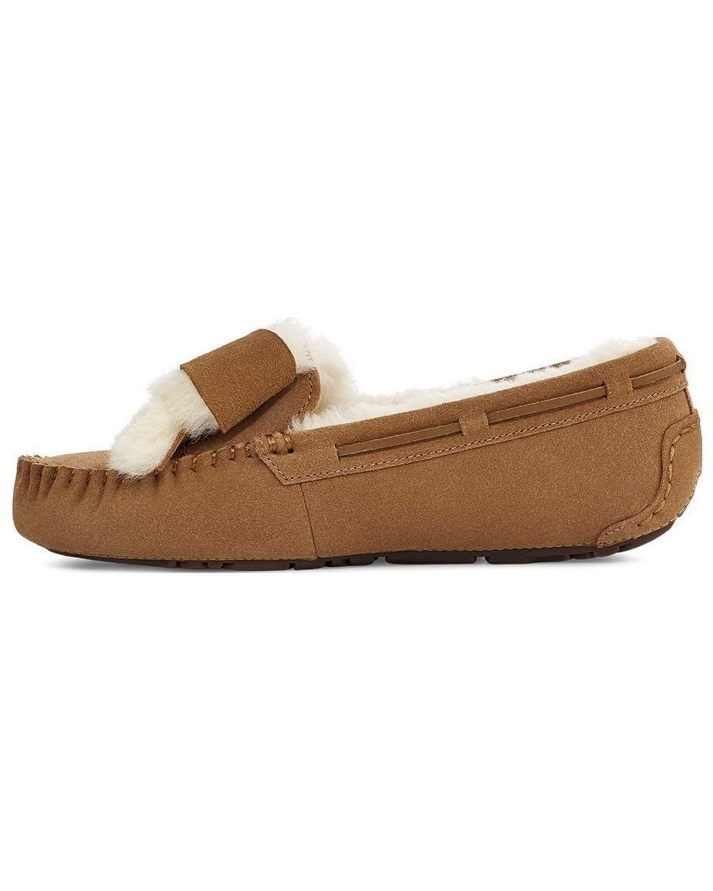 Ugg Brown (Wmns) Dakota Fur Bow 'Chestnut'