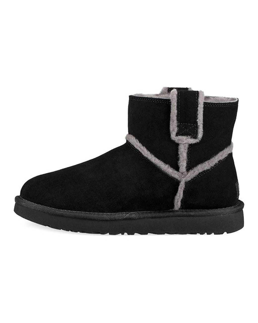 Ugg Black (Wmns) Classic Mini Spill Seam Fleece Lined