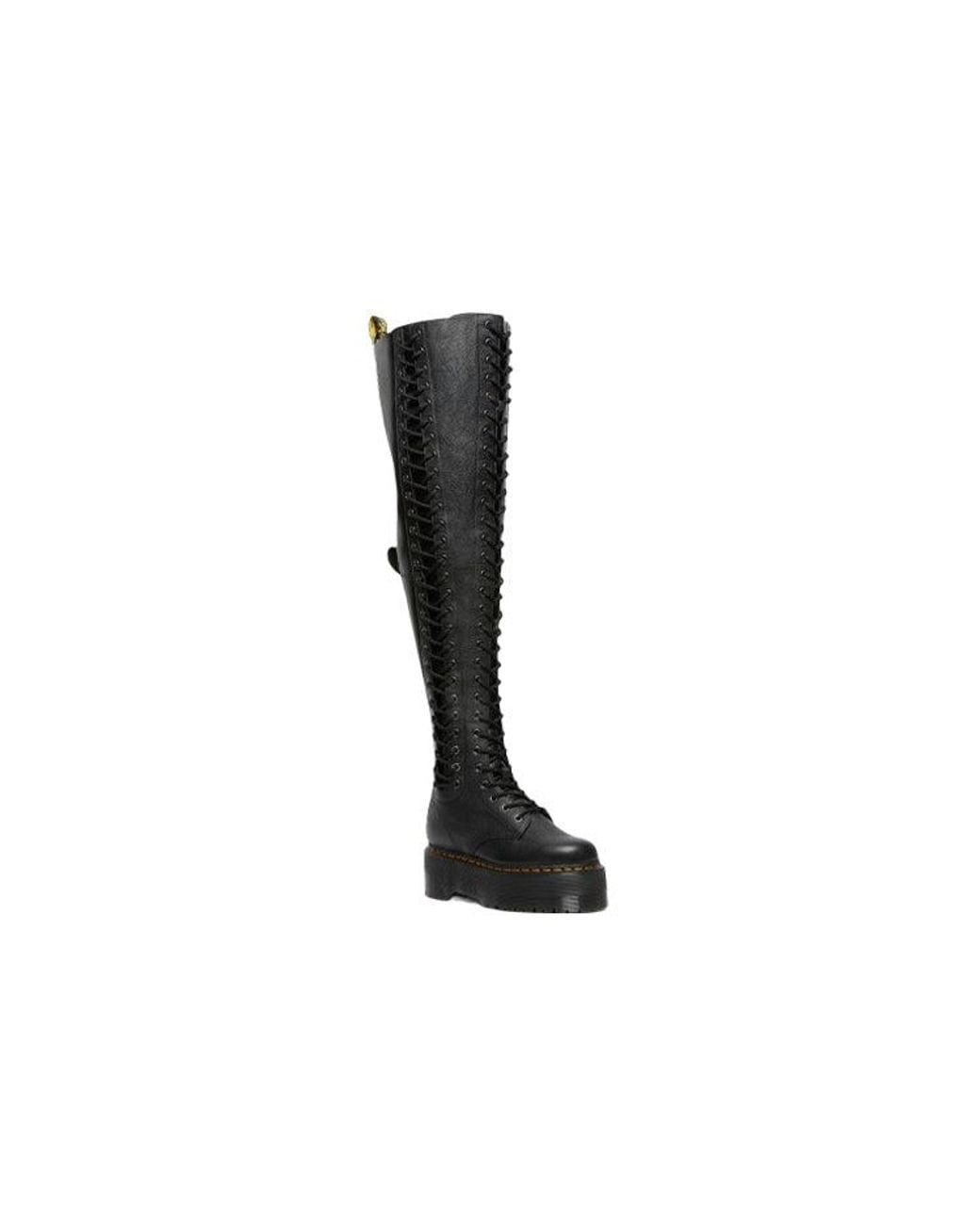 Dr. Martens Black (Wmns) Azreya Max Leather 26-Eye Platform Boots
