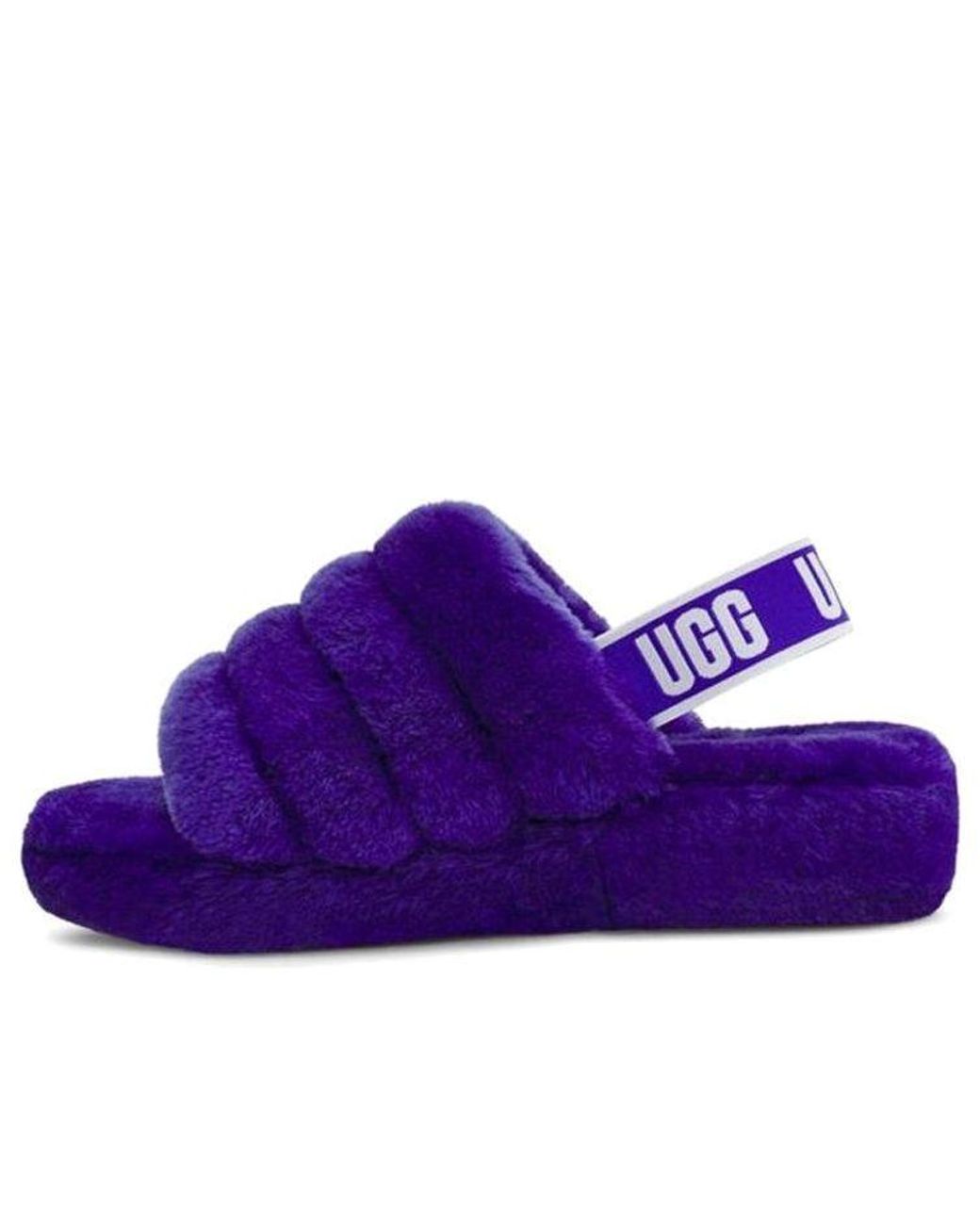 Ugg Purple (Wmns) Fluff Yeah Slide Minimalistic Thick Sole