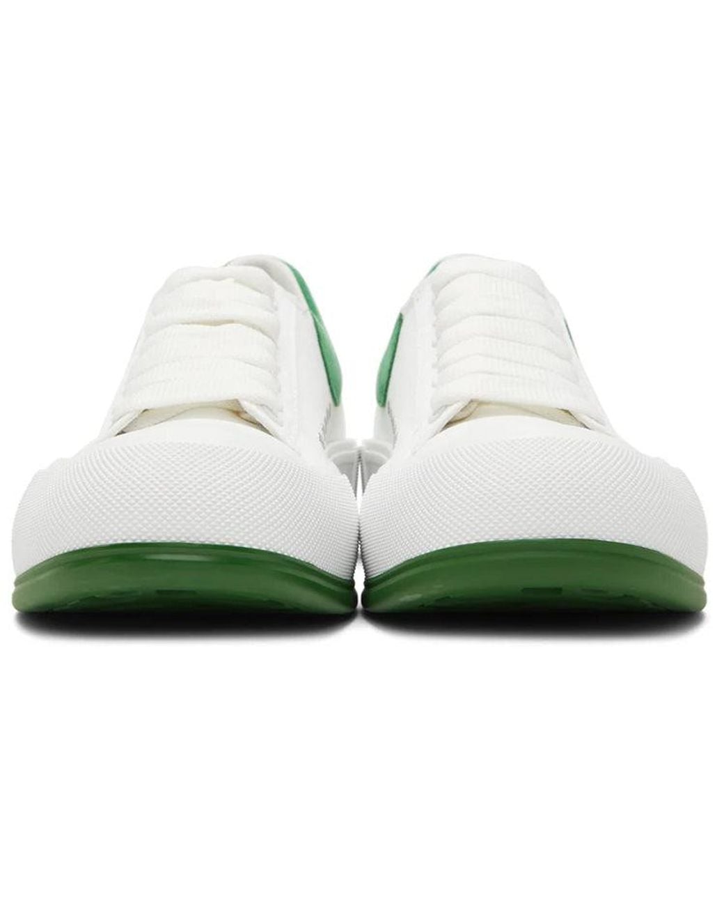 Alexander McQueen White Deck Skate Plimsoll Lace Up Suede' for men