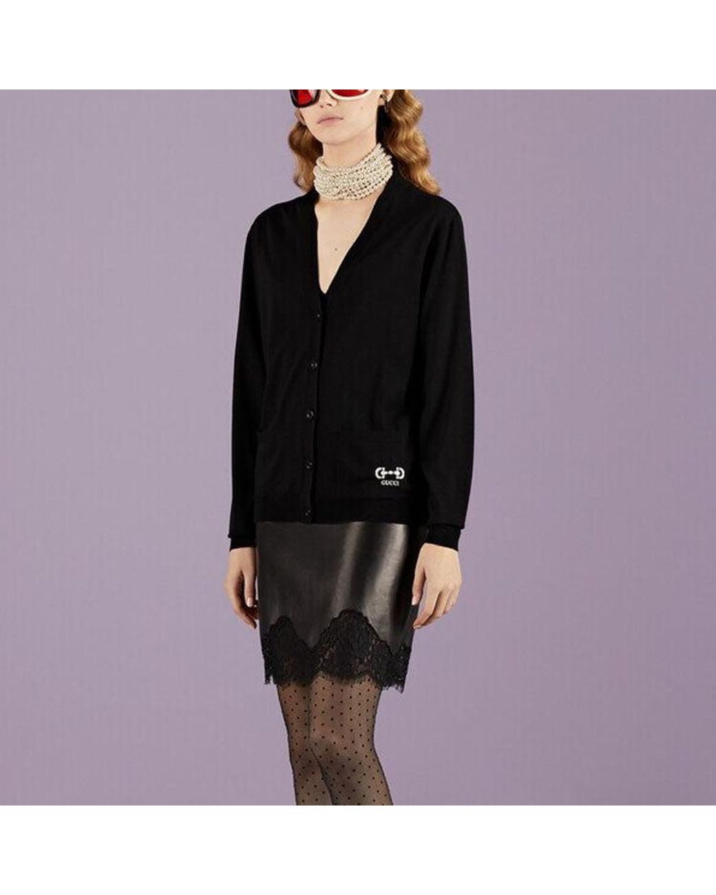Gucci Black (Wmns) Extra Fine Wool Cardigan