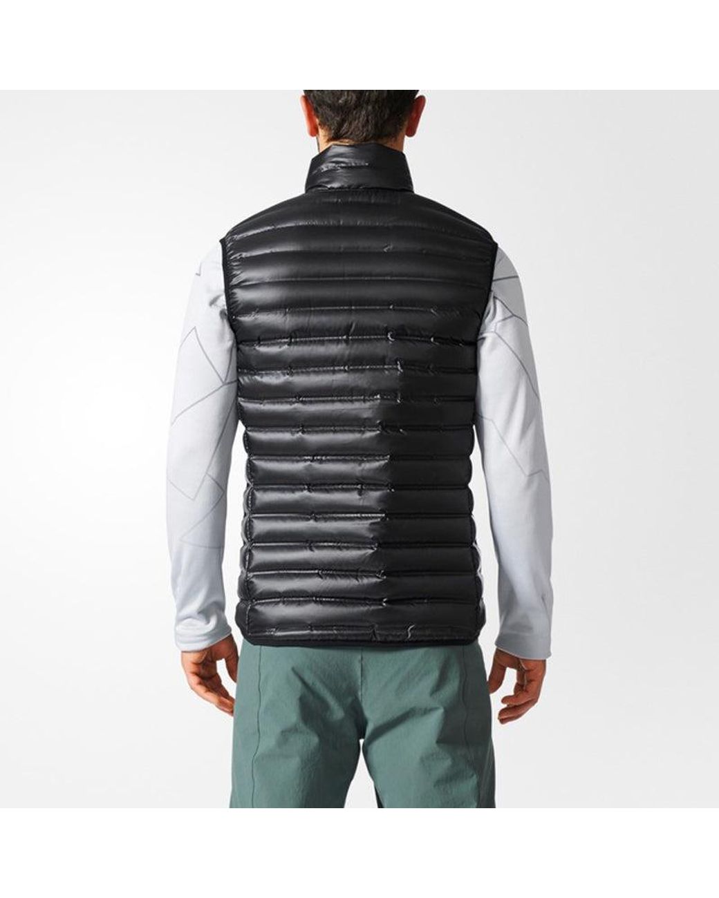 Adidas Black Varilite Vest Casual Sports Stand Collar Vest for men