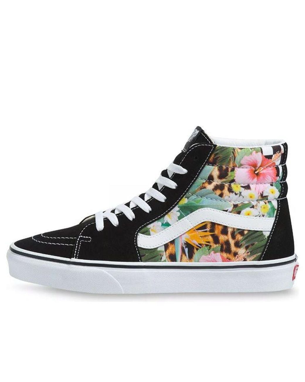 Vans Black Tropical Animal Check Sk8-Hi for men