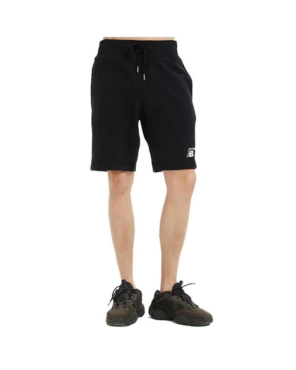 New Balance Black Basic Cotton Shorts for men