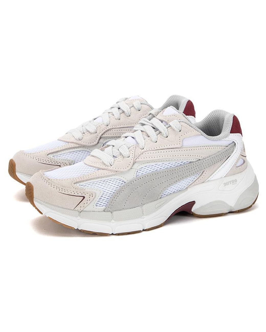 PUMA White Teveris Nitro 'Feather Wood' for men