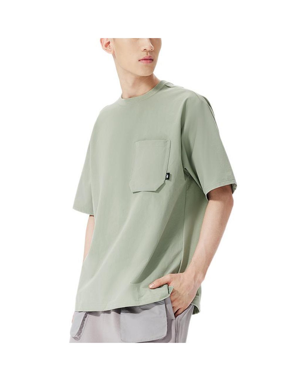 New Balance Green Logo Crew Neck Tee 'Lime' for men