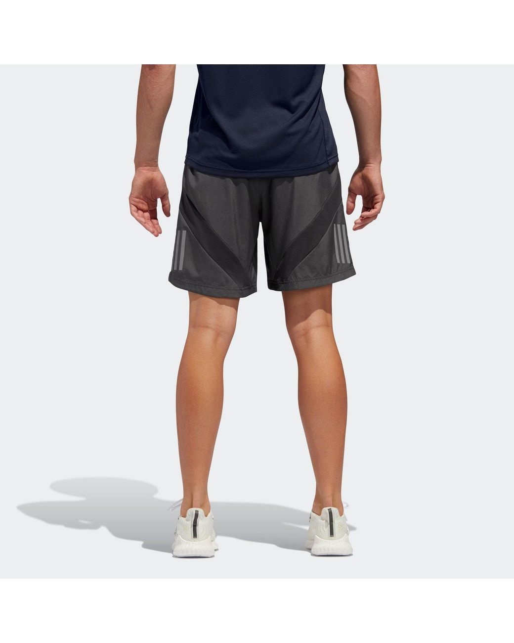 Adidas Black Own The Run Sho Training Sports Reflective Stripe Woven Shorts for men