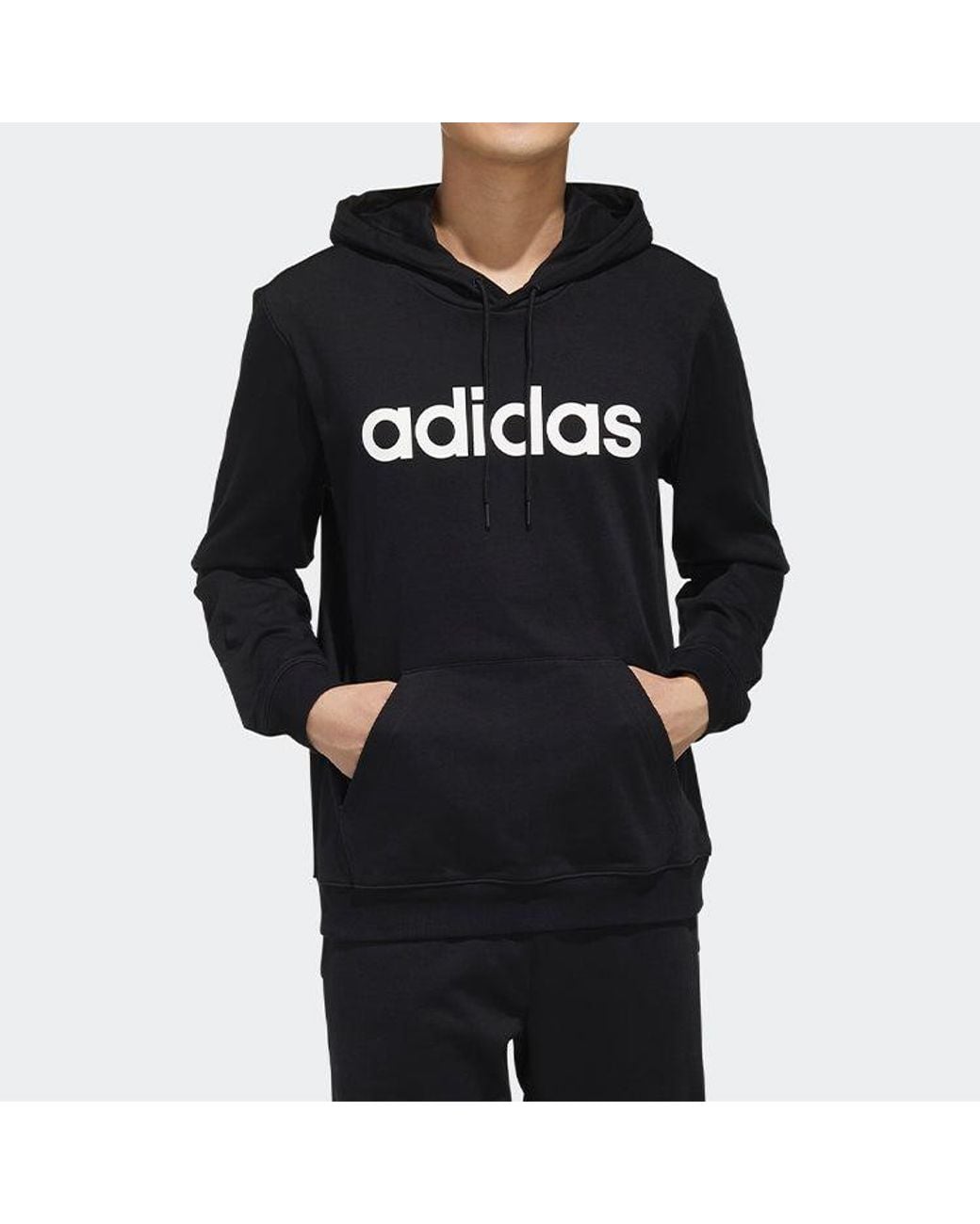 Adidas Black Neo Esntl Lg Hd Sports for men