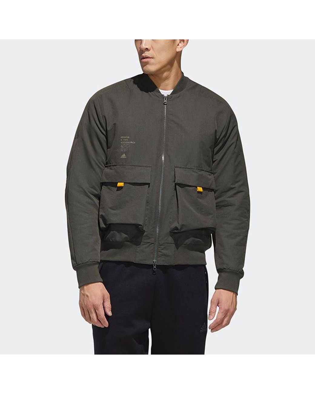 Adidas Gray Th Jkt Bomb Fleece Lined Stay Warm Casual Sports Jacket for men