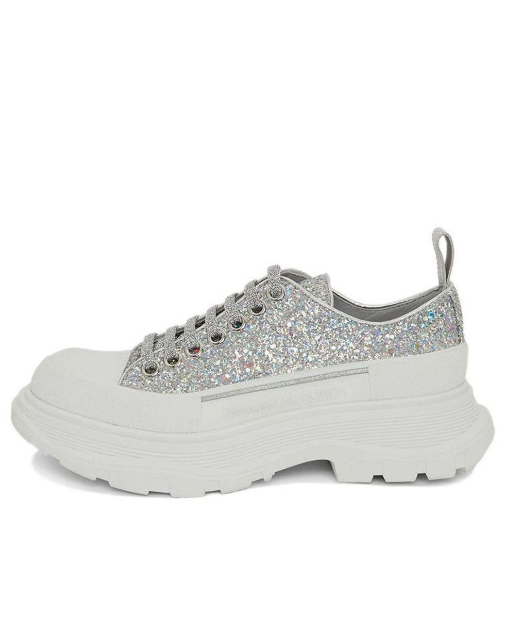 McQueen Gray (Wmns) Tread Slick Glitter Low Sneaker
