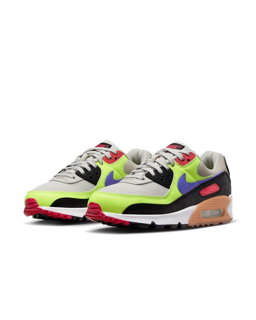 Nike White (Wmns) Air Max 90 'Volt Light Bone Ultramarine'