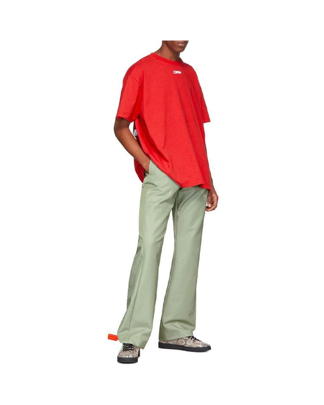 Off-White c/o Virgil Abloh Red Ss20 Airport Tape Print For for men
