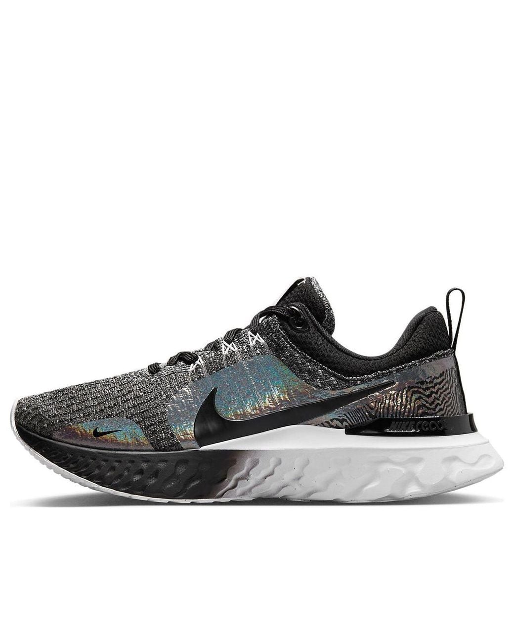 Nike Black (Wmns) React Infinity Run Flyknit 3 Premium Zebra Iridescent'