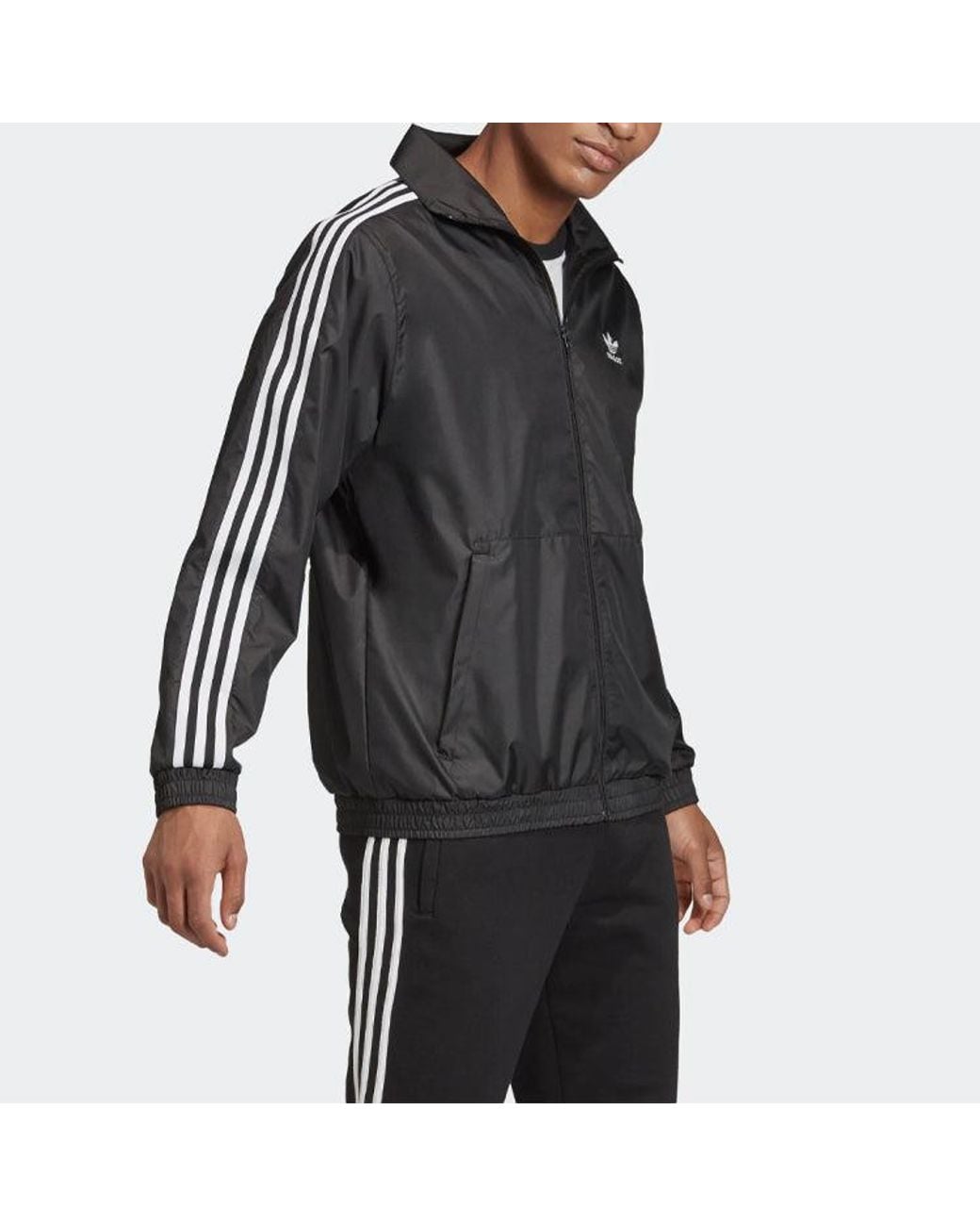 Adidas Black Casual Loose Training Sports Running Jacket for men