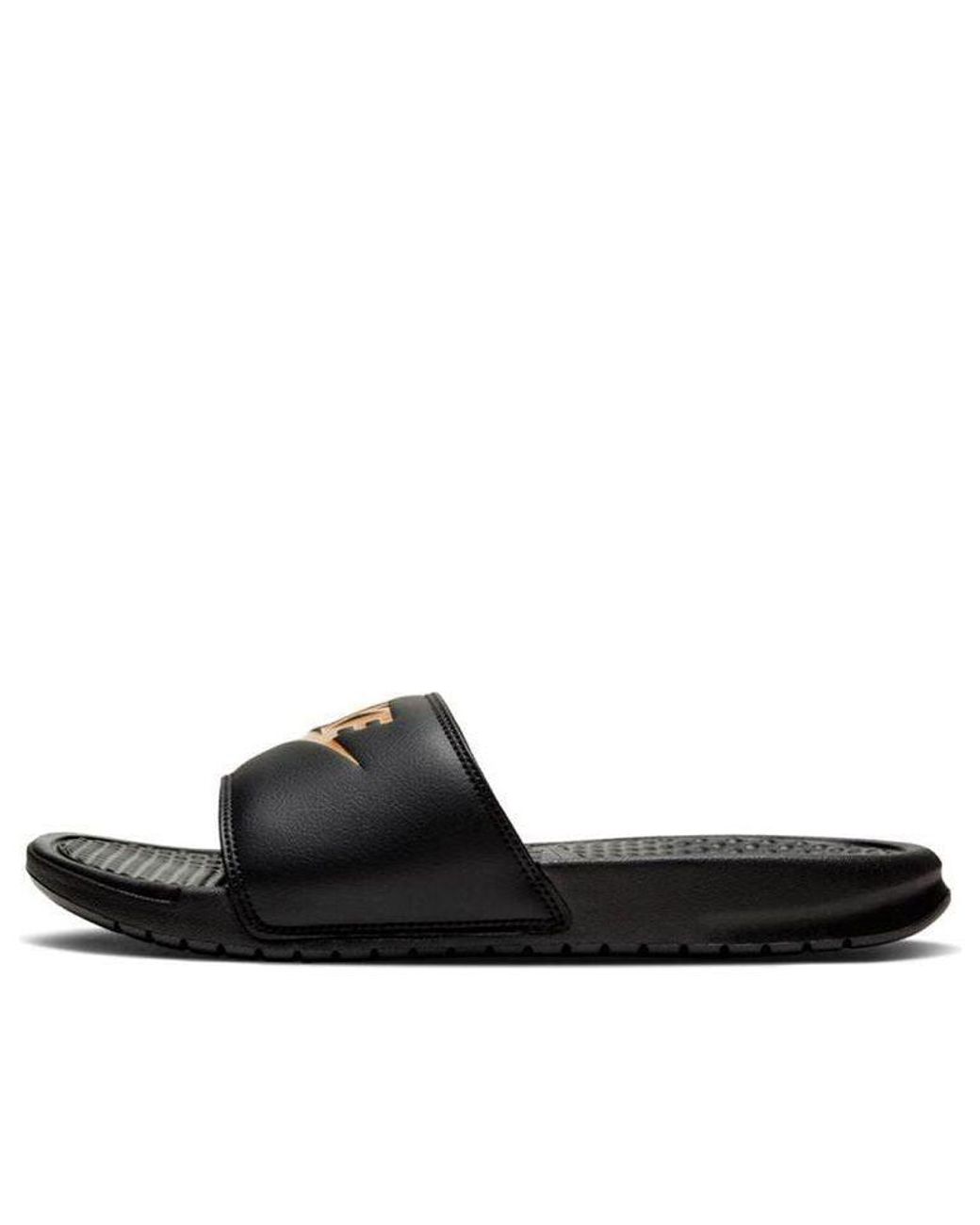 Nike Black Benassi Slides 'Just Do It' for men