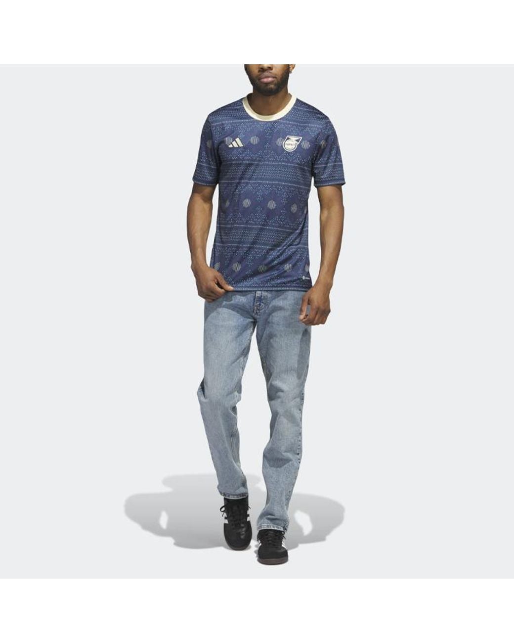 Adidas Blue Jamaica Tiro 23 Pre-Match Jersey 'Collegiate' for men