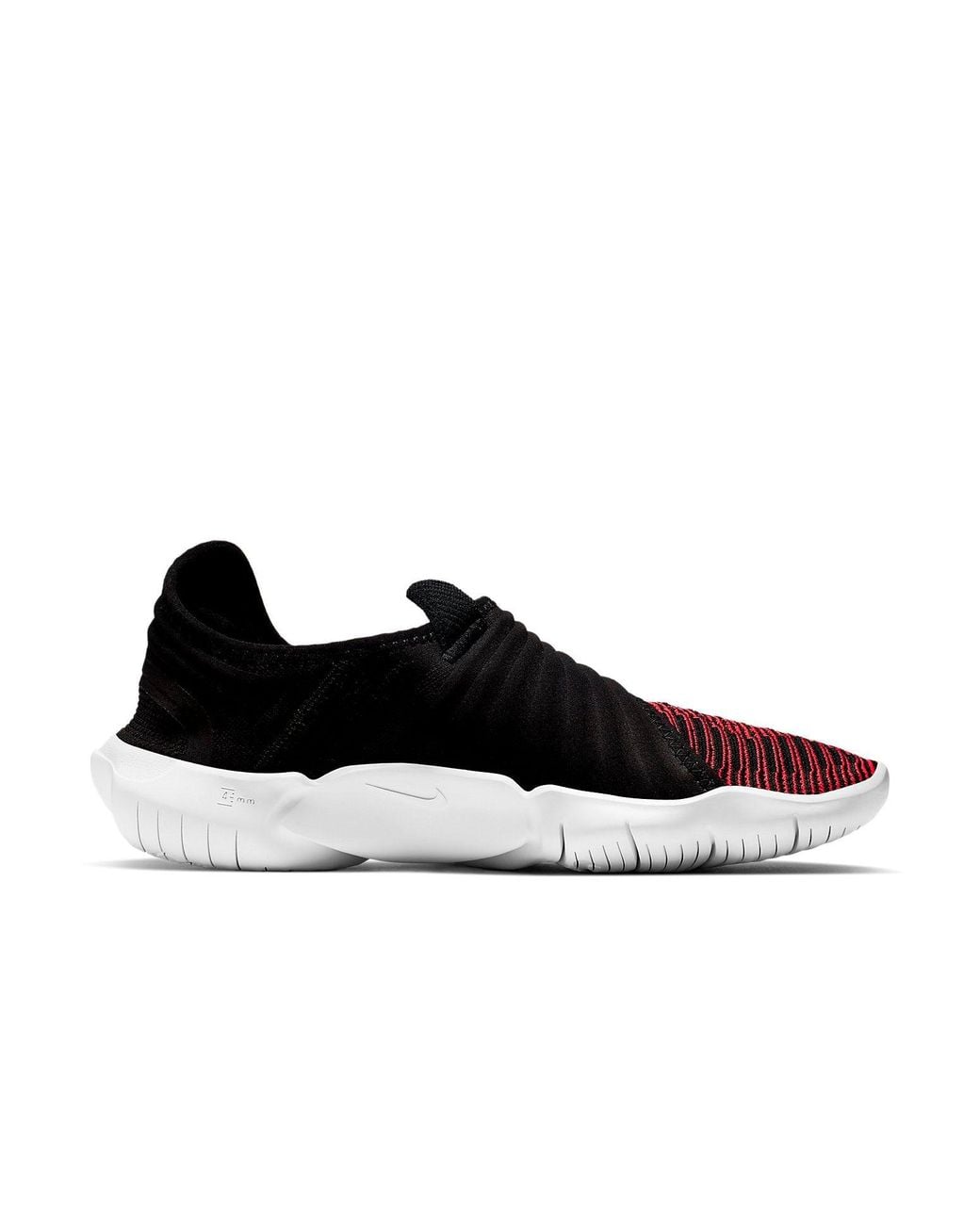 Nike Black Free Rn Flyknit 3.0 Bright Crimson' for men