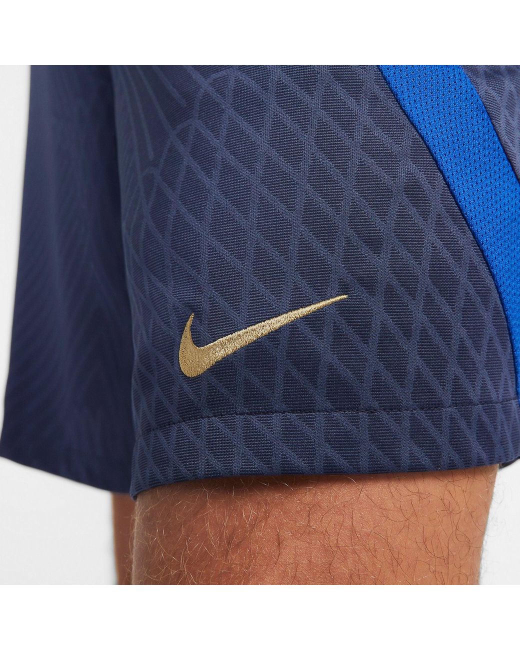 Nike Blue Dri-Fit Fff Strike Knit Football Shorts for men