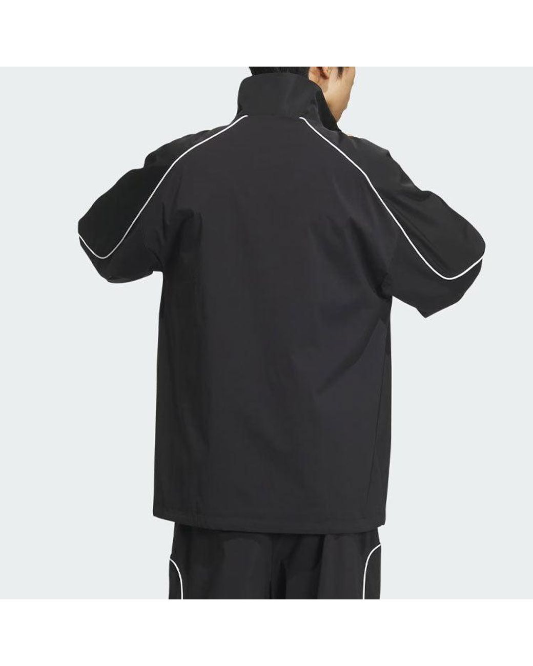 Adidas Black Originals 3-Stripes Coach Jacket Asia Sizing for men