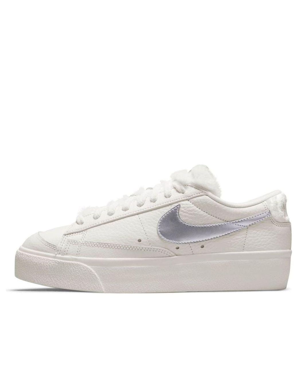 Nike White (Wmns) Blazer Low Platform 'Faux Sherpa Fur'