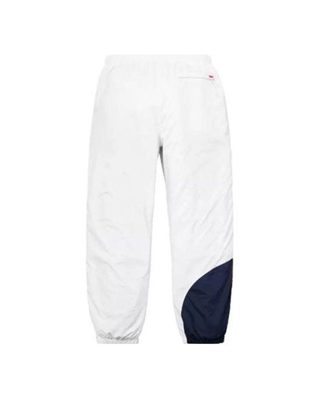 Supreme White Corner Arc Track Pants for men