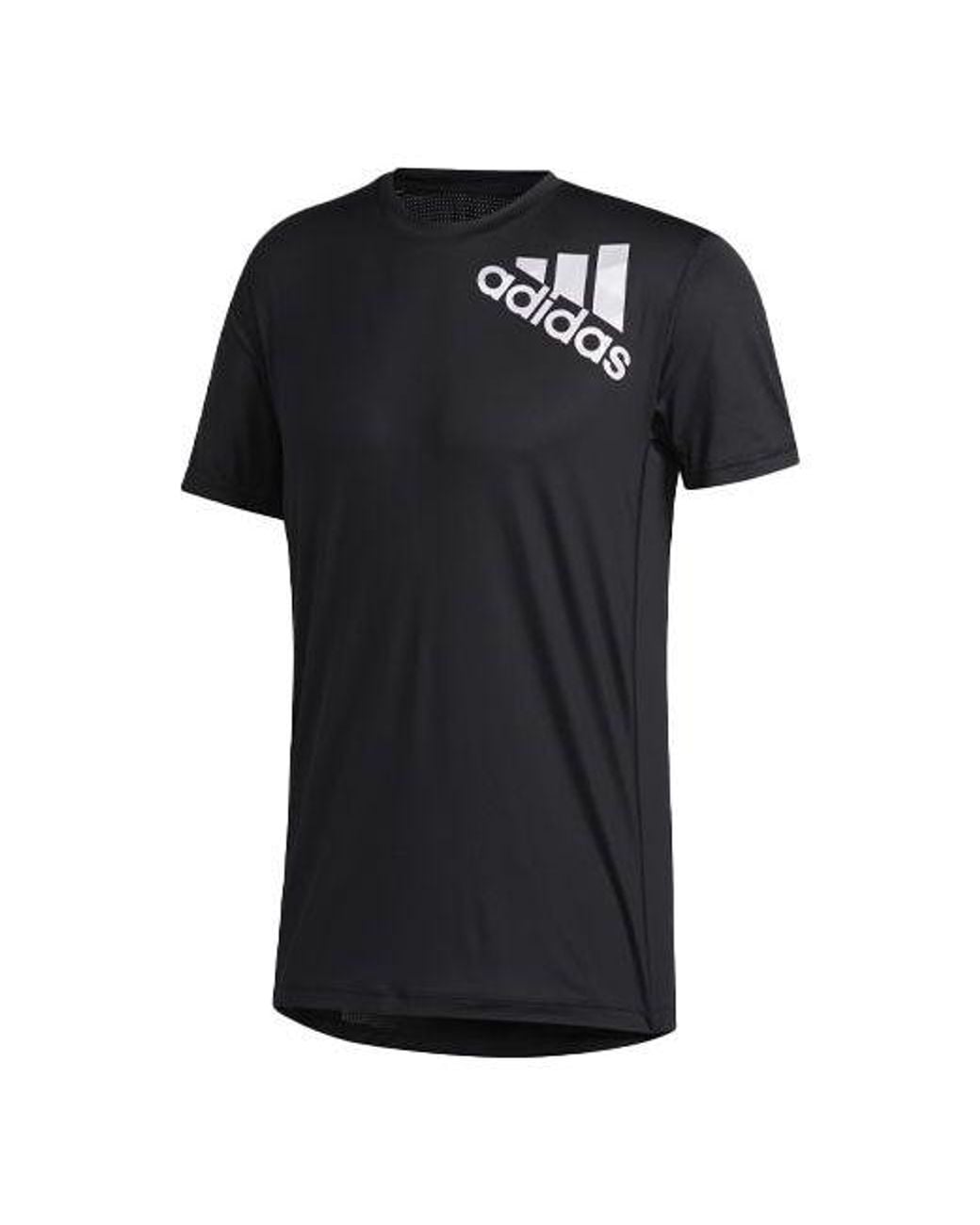 Adidas Black Ask 2 Ftd Bos T Logo Printing Sports Training Short Sleeve for men