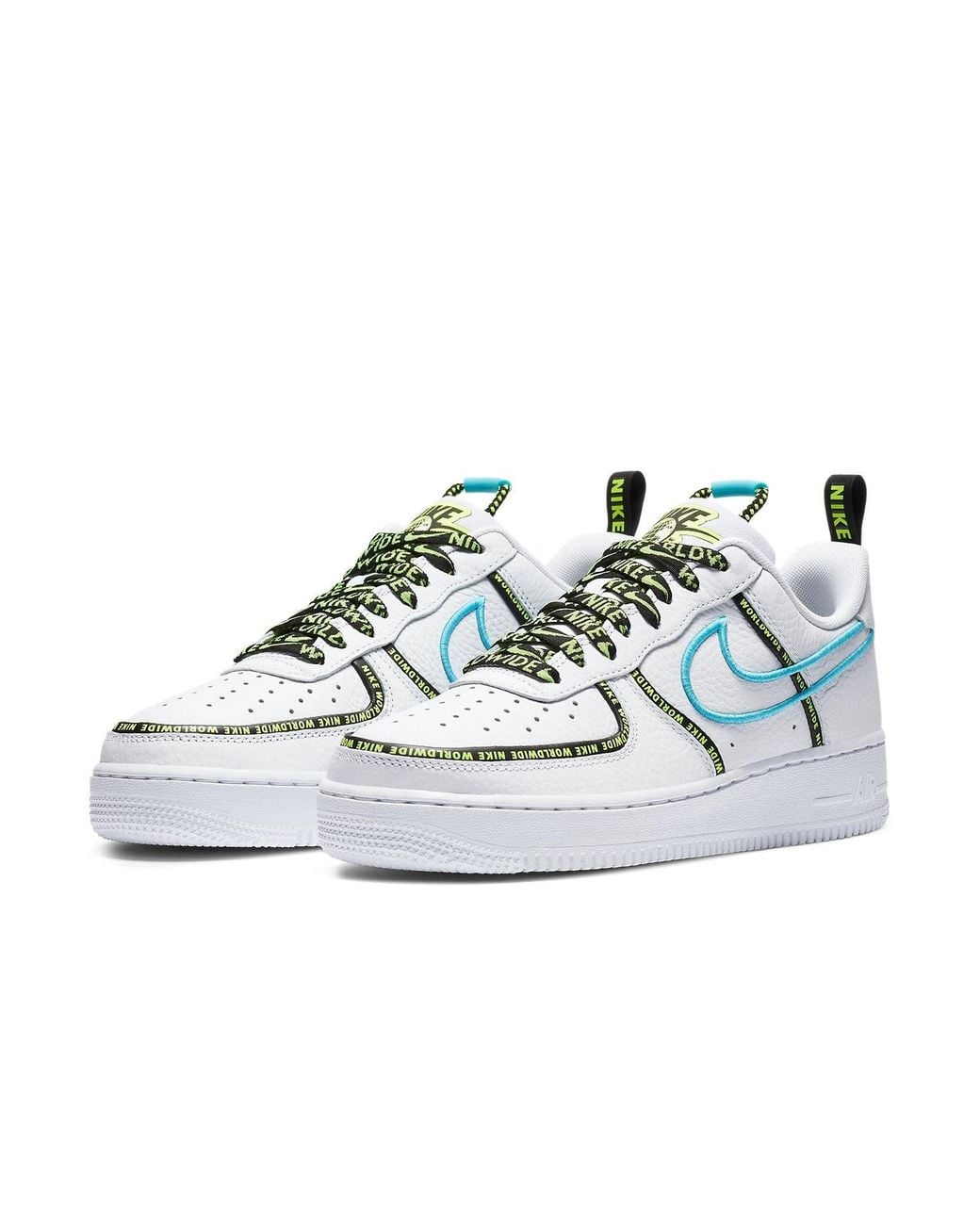 Nike Blue Air Force 1 '07 Premium 'Worldwide Pack for men