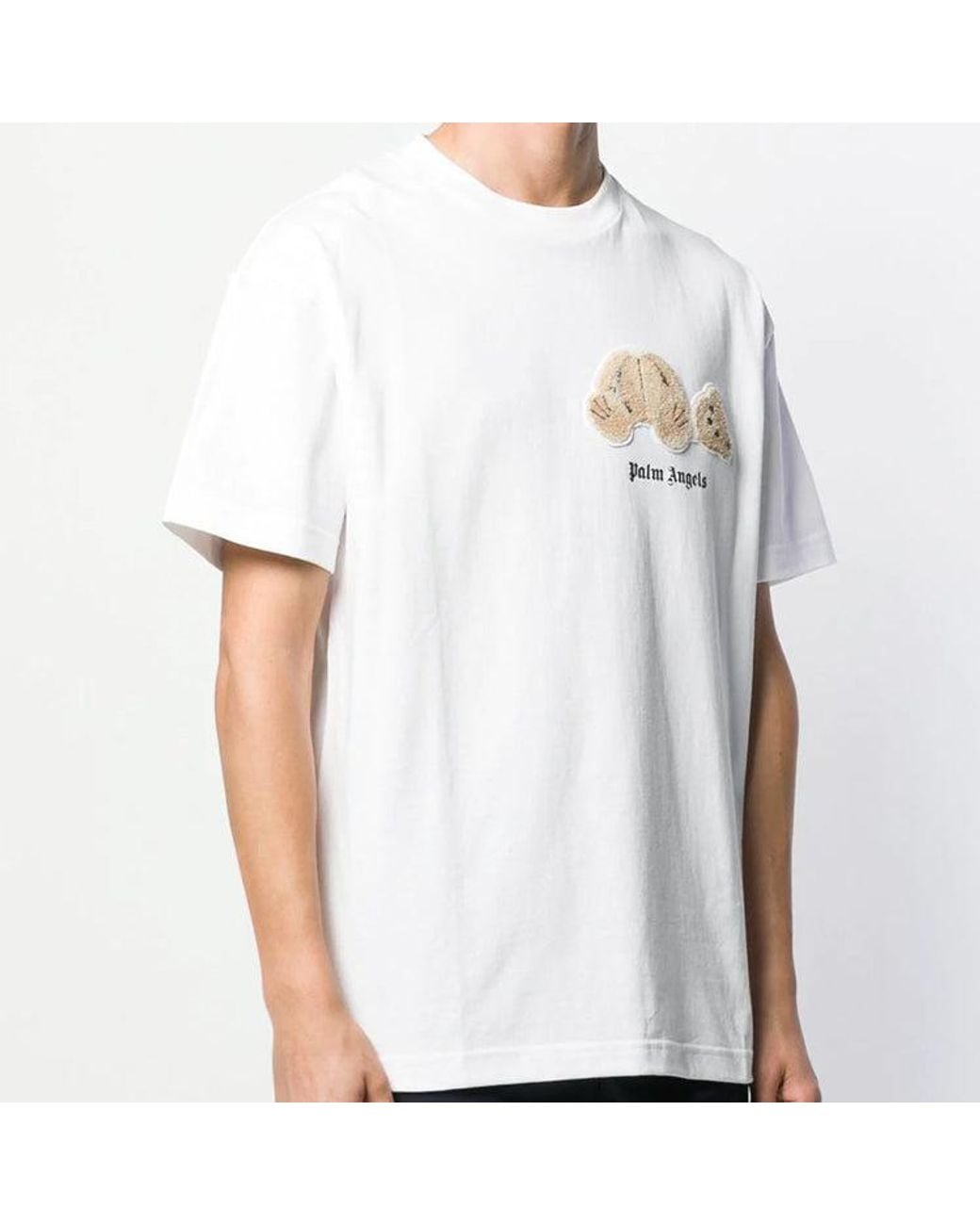 Palm Angels White Mini Kill The Bear T-Shirt for men