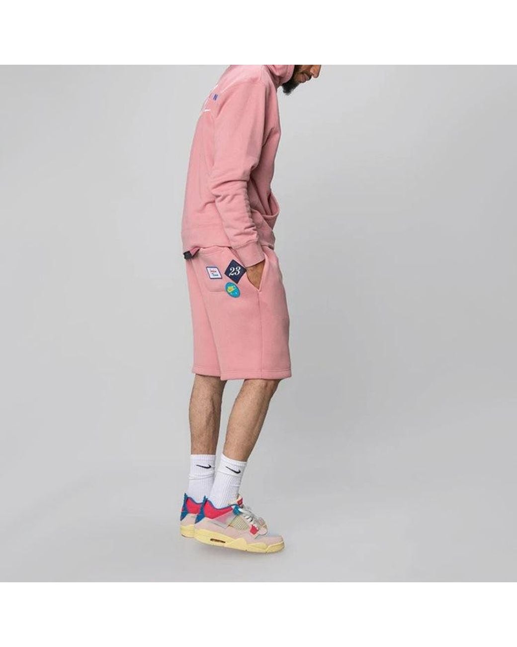 jordan x union flying high hooded sweatshirt rust pink