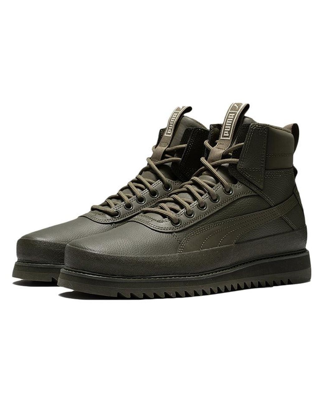 PUMA Black Desierto V2 Wtr Rubber High-Top Sneakers