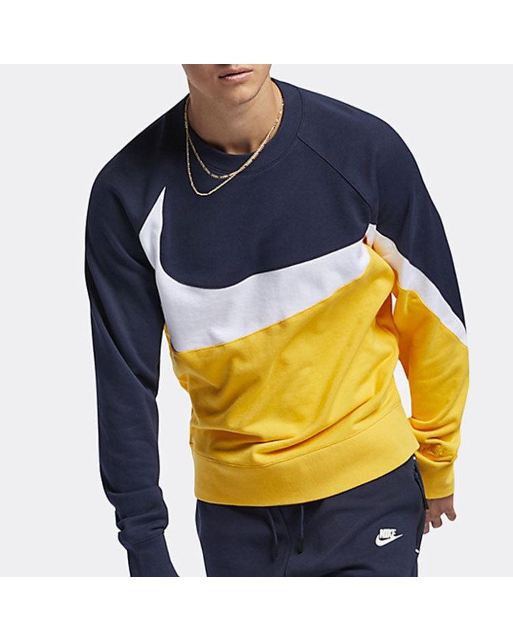 Nike Yellow Large Colorblock Casual Sports for men