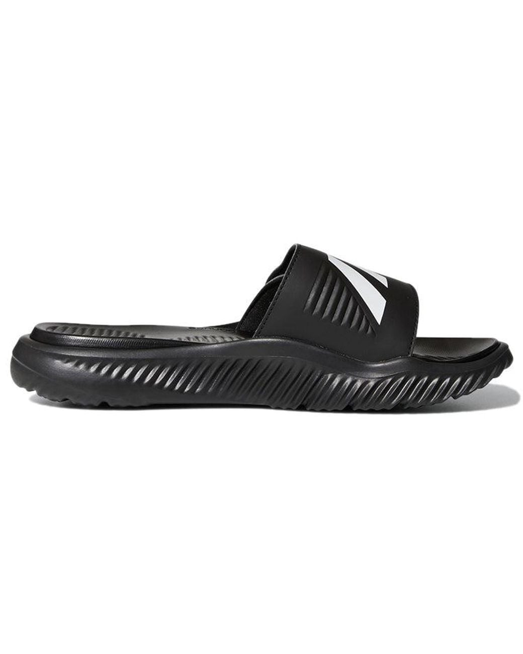 Adidas Black Alphabounce Slide for men