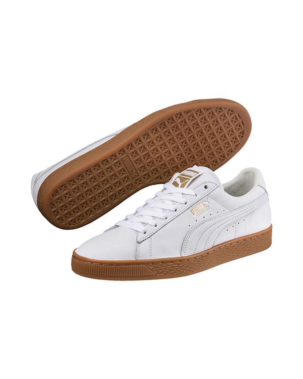 PUMA White Basket Classic Gum Deluxe for men