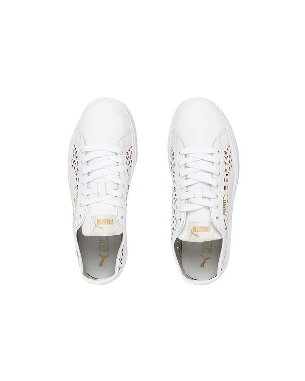 PUMA White (Wmns) Vikky Stacked Laser Cut Softfoam Sneakers