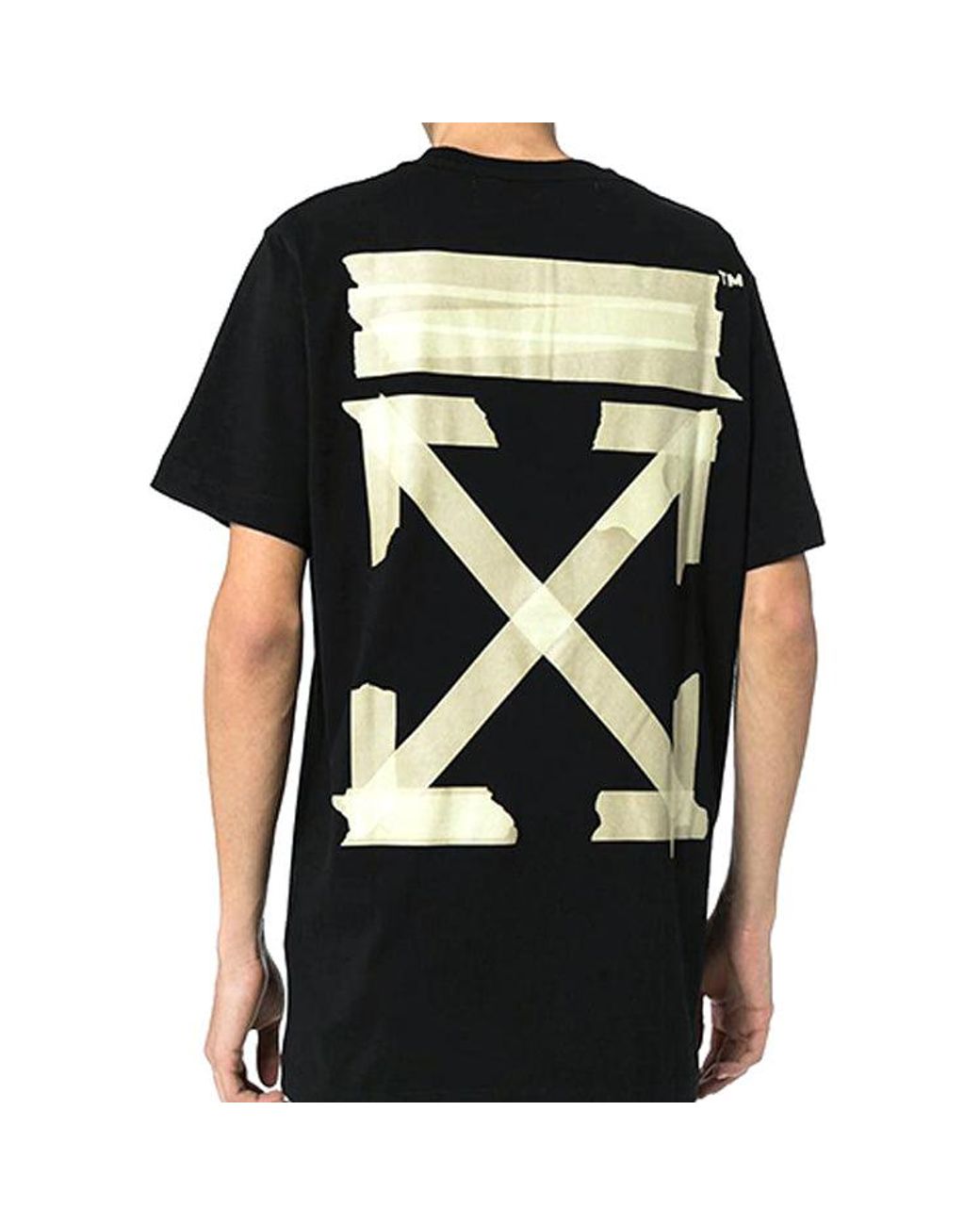 Off-White c/o Virgil Abloh Black Arrows Sketch Tape Short Sleeve for men