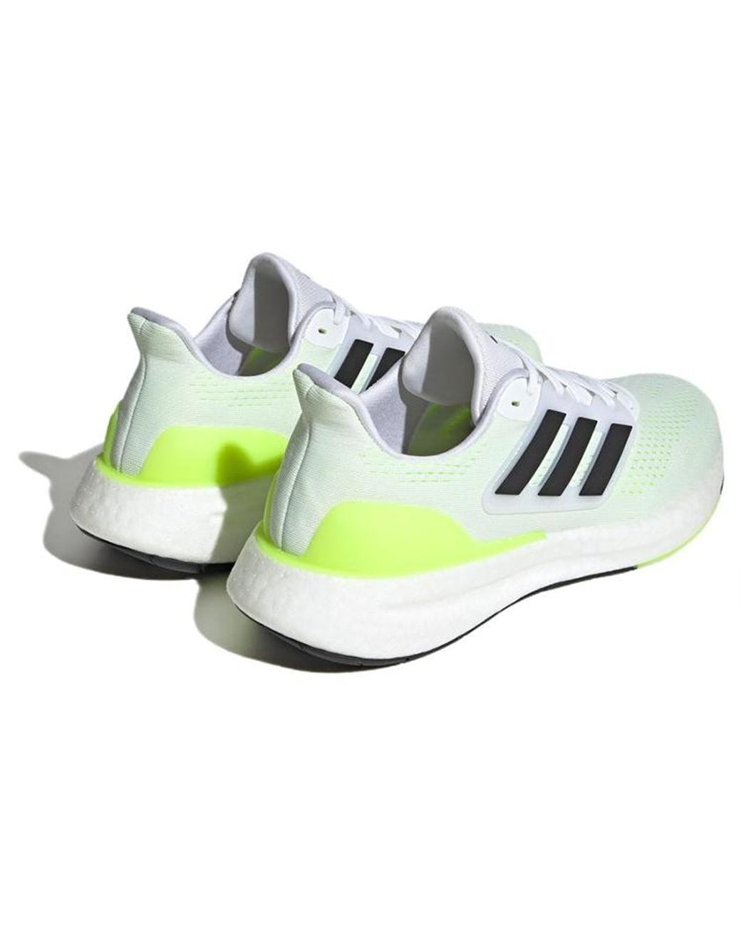 Adidas White Pureboost 23 Shoes 'Cloud Lucid Lemon' for men