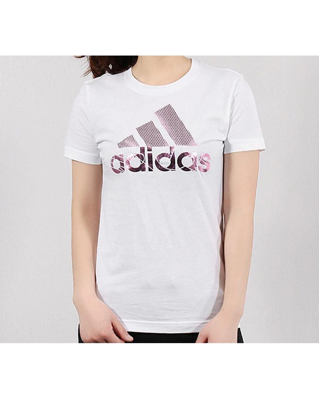 Adidas White (Wmns) Bos Foil Tee Short Sleeve