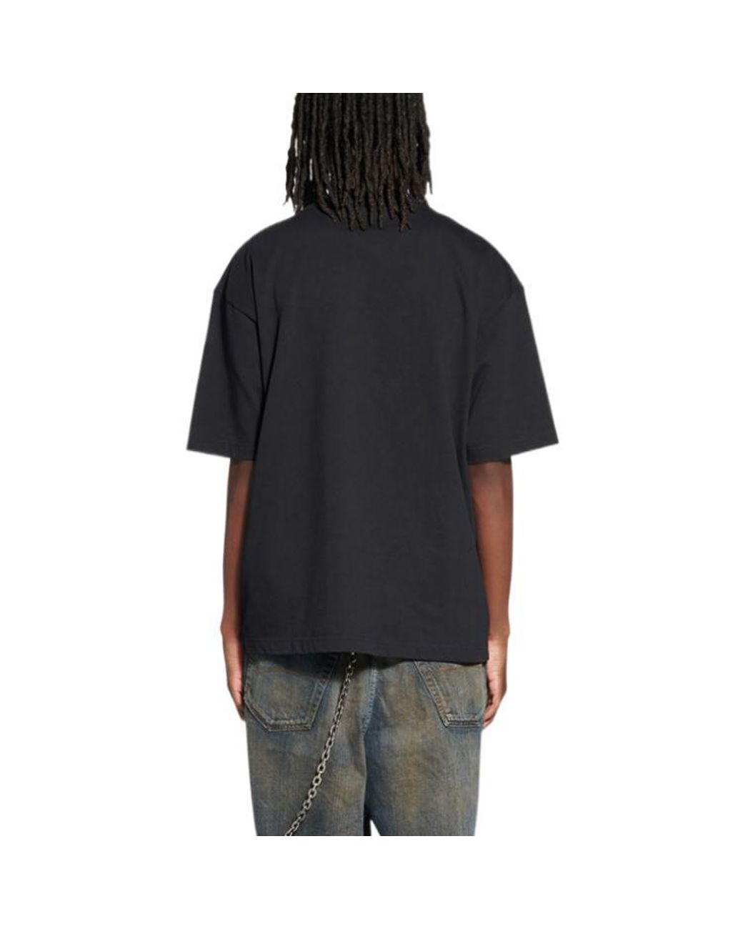 Balenciaga Black Qixi Crest T-Shirt Medium Fit for men